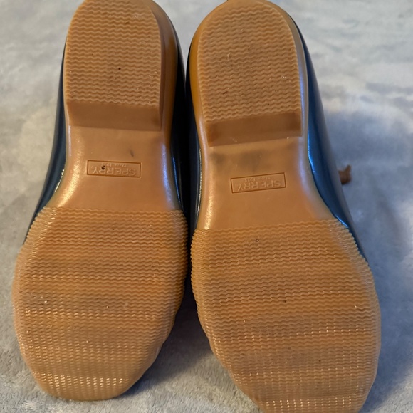 SPERRY SALTWATER TAN/NAVY BOOTS-8M - Picture 6 of 9